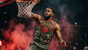 Camo Dunk Attempt