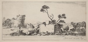 Campagna Scene with Artist Sketching