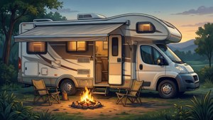 Campfire Evening Motorhome