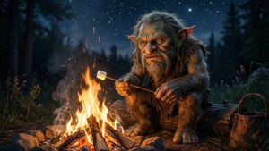 Campfire Marshmallow Grump