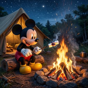 Campfire Mickey
