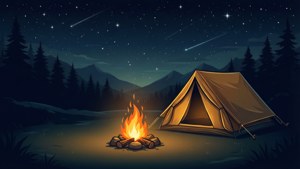 Campfire Under Stars