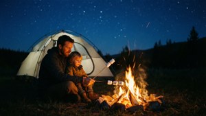 Campfire Under the Stars