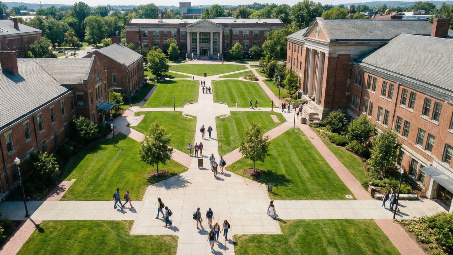 Campus from Above by Wallpapers.art Studio