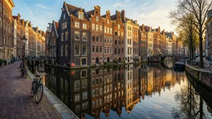 Canal Houses at Dusk