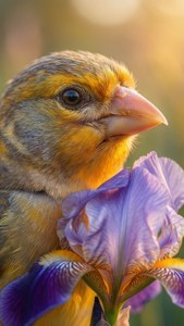 Canary Portrait with Iris