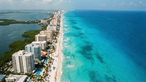 Cancun Coastline Panorama