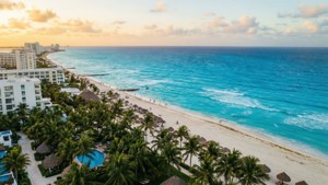 Cancun Hotel Zone Aerial