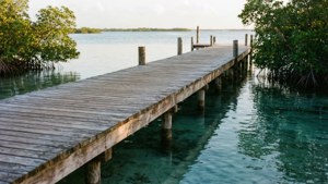 Cancun Pier Reflection