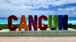 Cancun Sign Beach