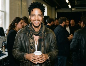 Candid Backstage Smile