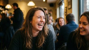 Candid Café Moment