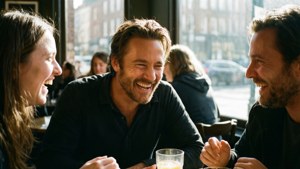 Candid Cafe Laughter