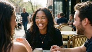 Candid Cafe Moment