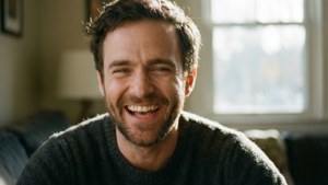 Candid Laugh in Sunlight