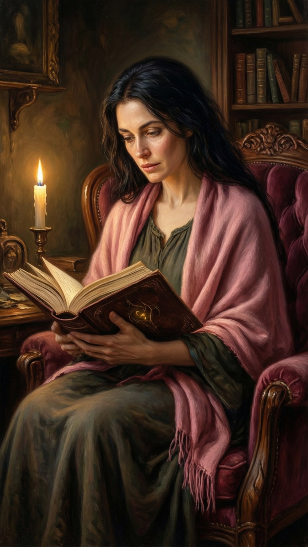 Candlelight Reading by Wallpapers.art Studio