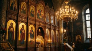 Candlelit Church Interior