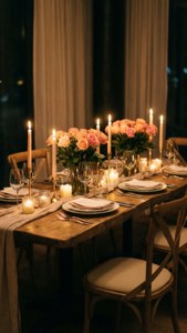 Candlelit Dinner Setting