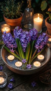Candlelit Hyacinth Bowl