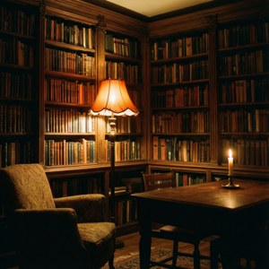 Candlelit Library