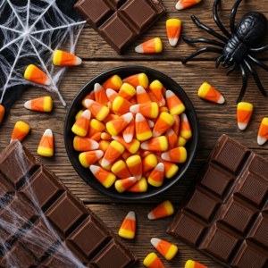 Candy Corn Flat Lay