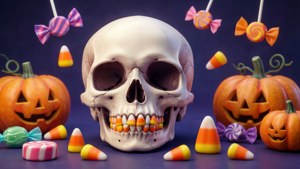 Candy Corn Skull