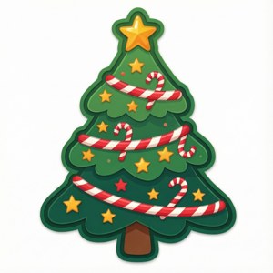 Candy Stripe SVG Tree