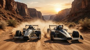 Canyon Duel at Sunset