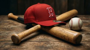 Cap and Bat Still Life