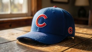 Cap on Wooden Table