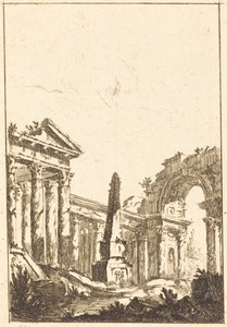 Capriccio with Ruins and an Obelisk