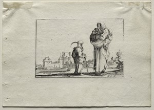 Caprices:  Beggar Woman with a Baby and a Little Girl
