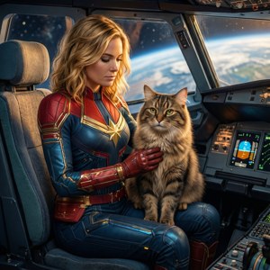 Captain Marvel and Goose