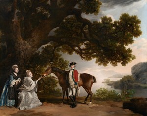 Captain Samuel Sharpe Pocklington with His Wife, Pleasance, and possibly His Sister, Frances