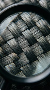 Carbon Fiber Through Magnifying Glass