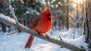 Cardinal in Snow