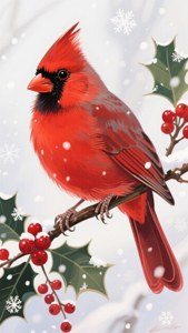 Cardinal in Winter