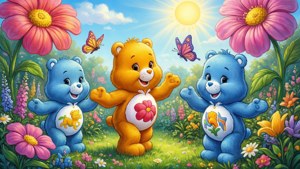Care Bear Flower Garden