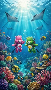 Care Bears Underwater