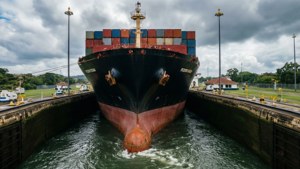 Cargo Ship in the Locks