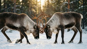 Caribou Antler Fight