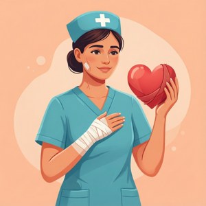 Caring Nurse Bandage