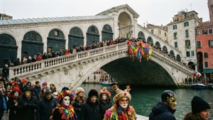 Carnival at Rialto Bridge