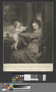 Caroline Duchess of Marlborough with Lady Caroline Spencer Her Daughter