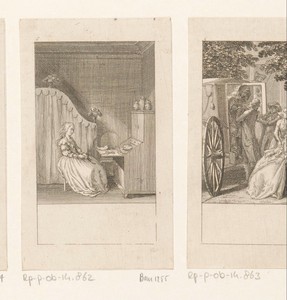 Caroline melancholisch in haar slaapvertrek