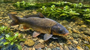Carp in Clear River