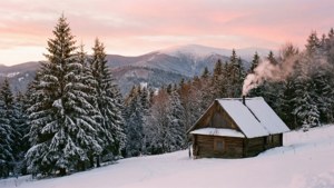 Carpathian Winter Cabin