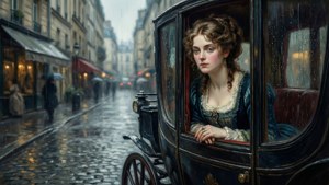 Carriage Ride Through Rain