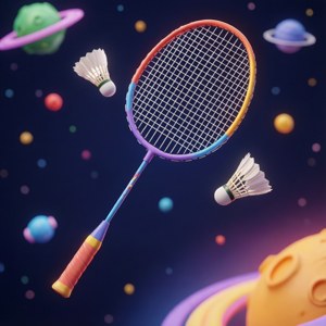 Cartoon 3D Space Racket