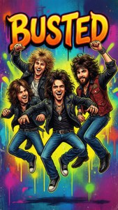 Cartoon Busted Band Jump